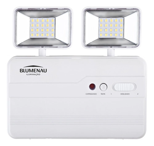 Kit 25 Luminária de Emergência LED Blumenau Iluminação 2 Faróis 2200 Lúmens Bivolt