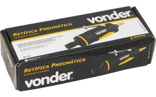 Retífica pneumática curta reta, 1/4&quot; - 6,35 mm, RP140 Vonder