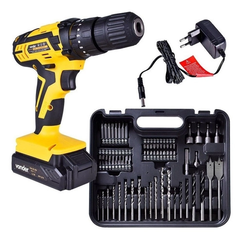 Parafusadeira/Furadeira 12V c/ Impacto Vonder com 74 Peças PFV074 Bivolt Parafusadeira/Furadeira 12V c/ Impacto Vonder com 74 Peças PFV074 Bivolt