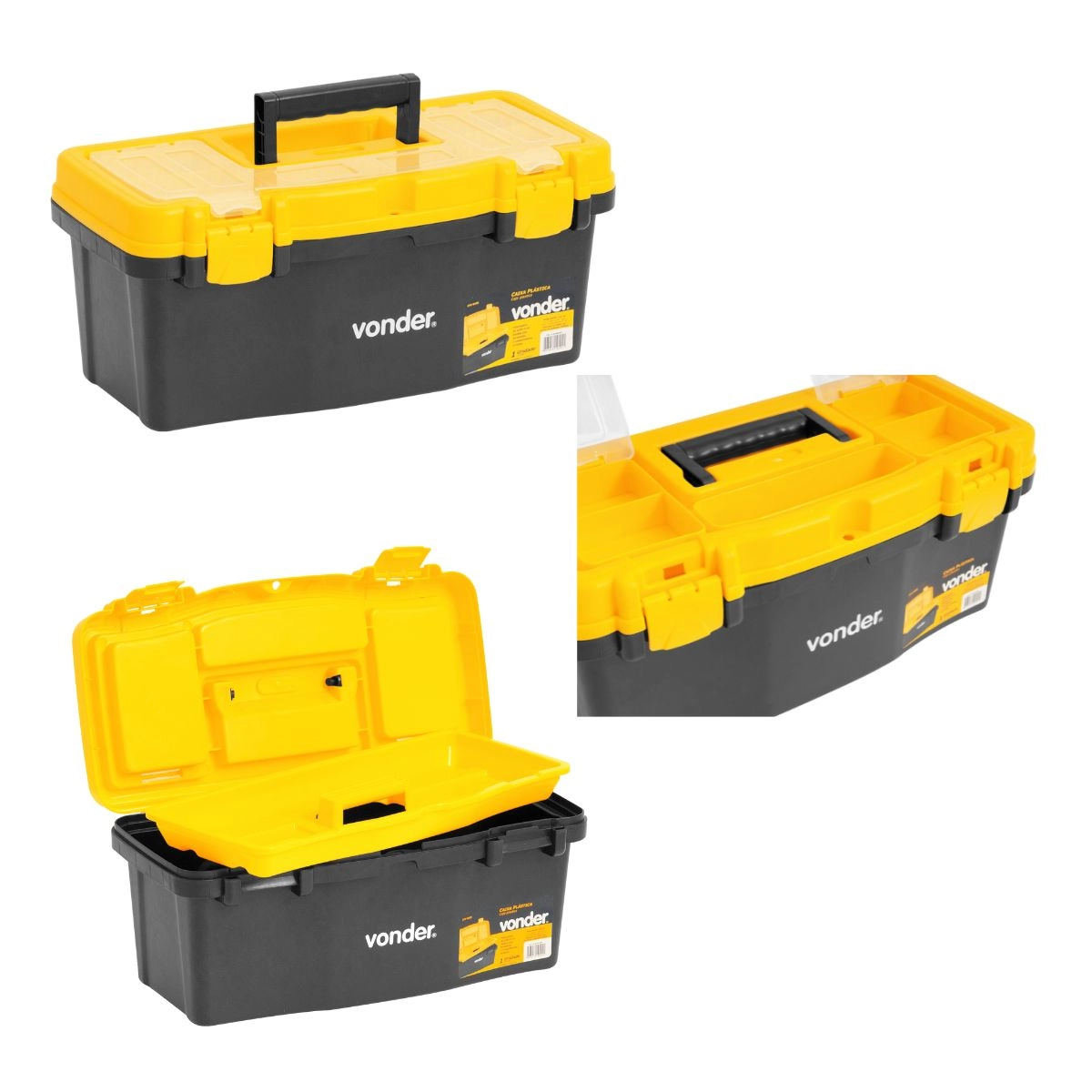 Caixa para ferramentas plástica CPV0405 VONDER  Caixa para ferramentas plástica CPV0405 VONDER