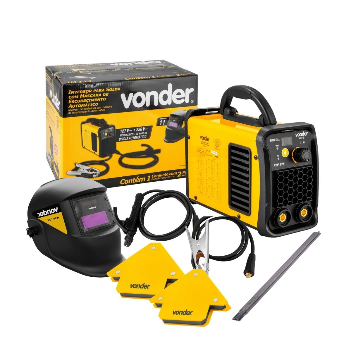 Maquina Solda IM125 Bivolt 2 Esquadros +1 Eletrodo VONDER 
