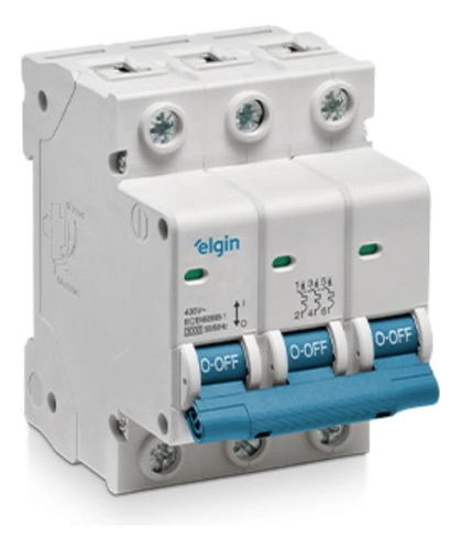Mini Disjuntor Elgin 3 polos 