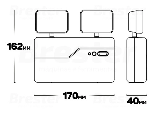 Kit 70 Luminária de Emergência LED Blumenau Iluminação 2 Faróis 2200 Lúmens Bivolt Kit 70 Luminária de Emergência LED Blumenau Iluminação 2 Faróis 2200 Lúmens Bivolt