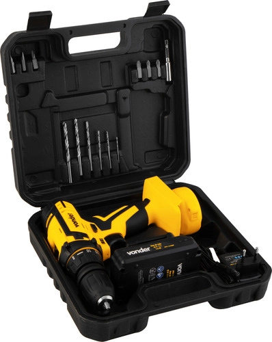 Parafusadeira/furadeira a bateria 12V fonte bivolt automática PFV112QR VONDER