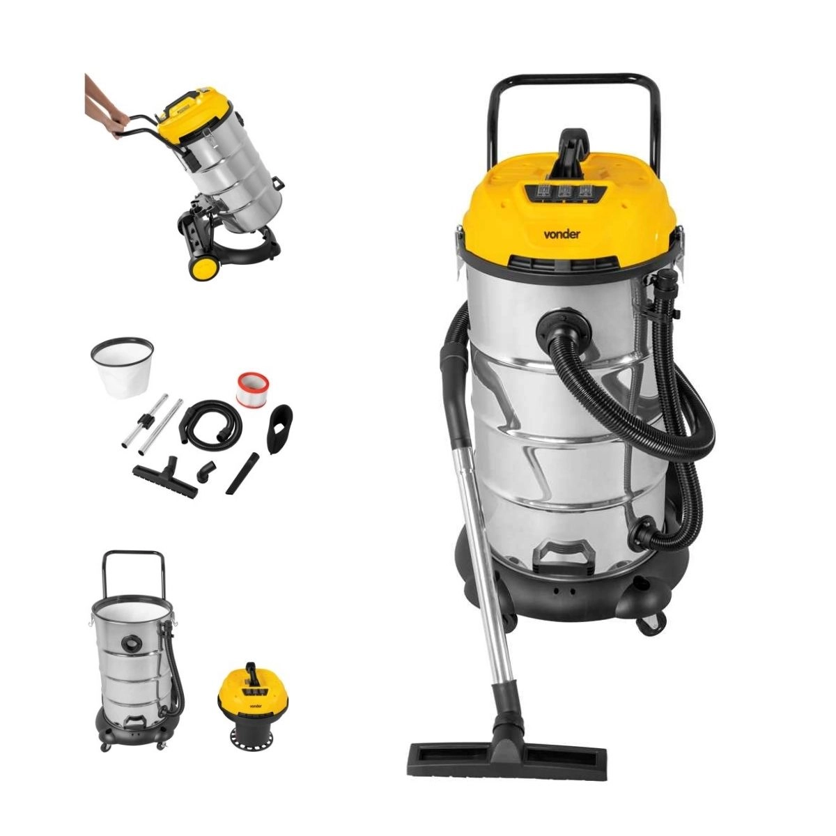 Aspirador de Pó e Líquidos 3600W APV3690 220V VONDER  Aspirador de Pó e Líquidos 3600W APV3690 220V VONDER