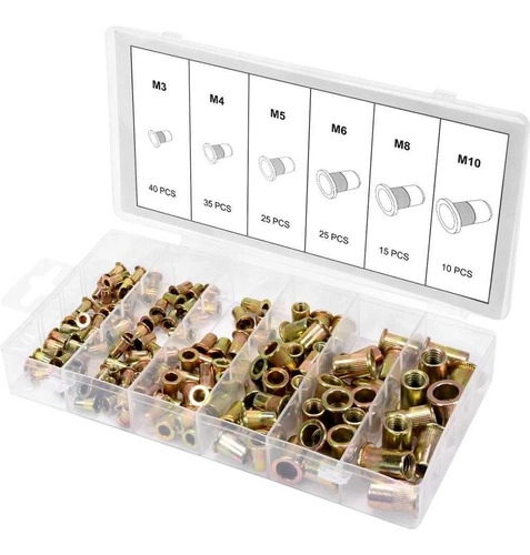 Jogo de rebites de rosca M3 a M10 com 150 peças VONDER