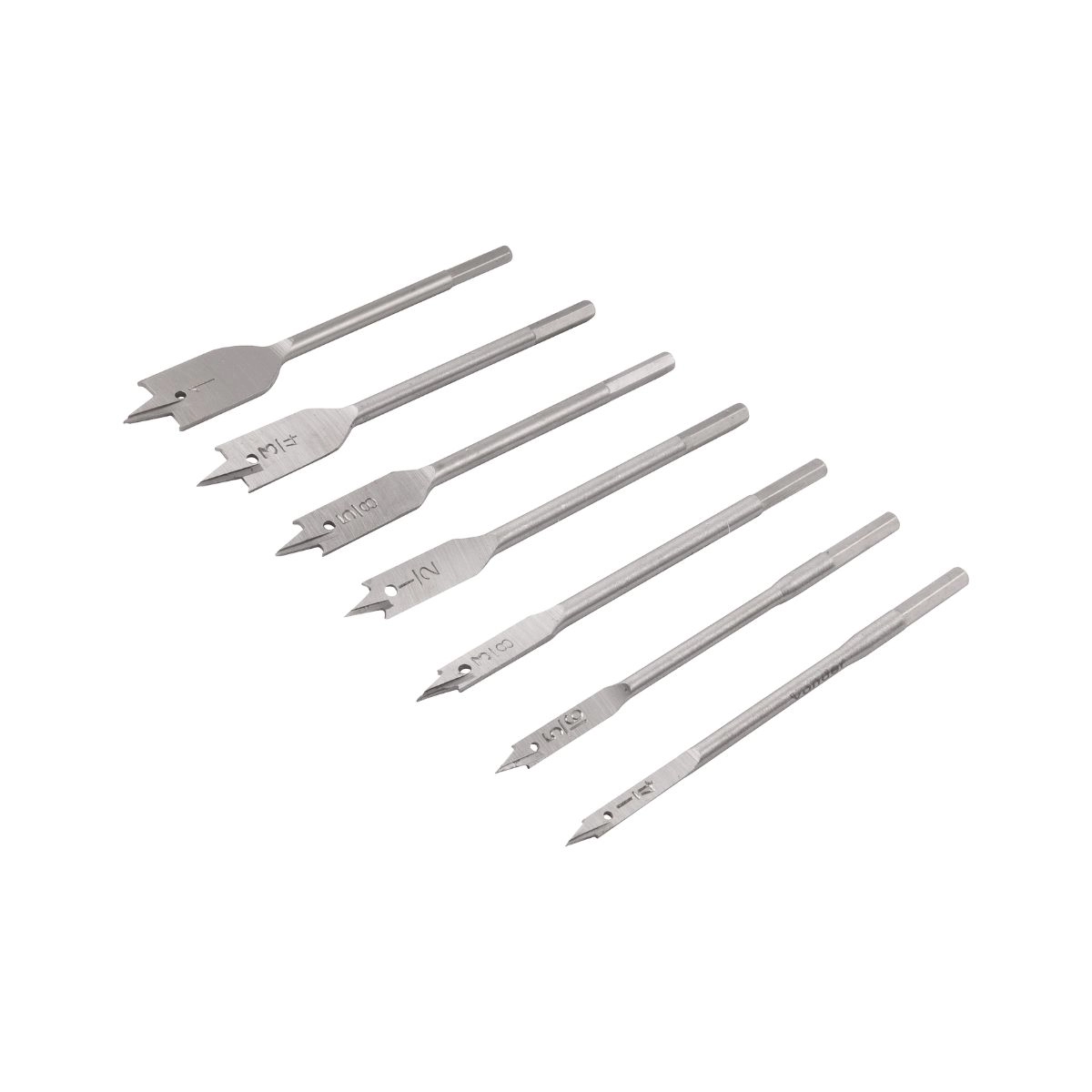 Jogo de brocas chatas com 7 peças de 1/4" a 1" VONDER
