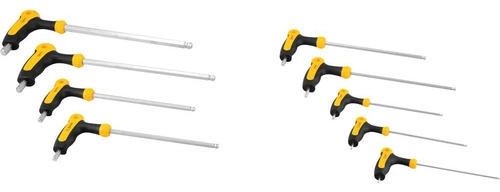 Jogo chave Allen Longa Cabo T Abaulada 10pçs 1,5-10mm VONDER