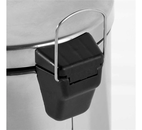 Lixeira redonda 12 litros inox cinza VONDER Lixeira redonda 12 litros inox cinza VONDER