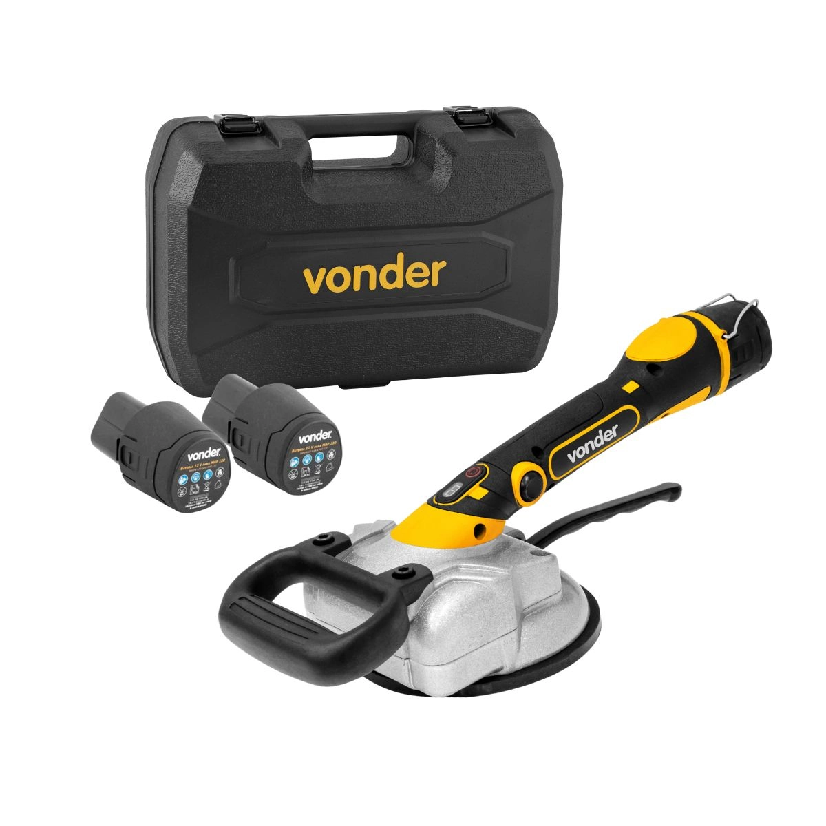 Kit Vonder - 01 Maquina Assentar Pisos Porcelanatos Map125 + 02 Bateria 12v 