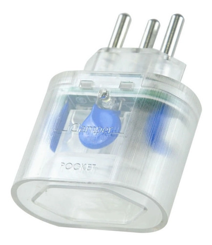Dispositivo de Proteção Contra Surtos Elétricos (DPS) iClamper Pocket 10A 3 Pinos Transparente Dispositivo de Proteção Contra Surtos Elétricos (DPS) iClamper Pocket 10A 3 Pinos Transparente
