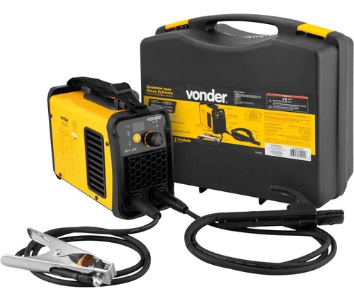Inversor para solda com eletrodo e TIG120 A RIV125 com display digital monofásico 110V/220V VONDER