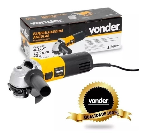 Esmerilhadeira Angular 4.1/2" EAV650 C/3 Discos Vonder 