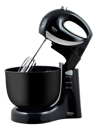 Batedeira Paris Power Mixer Turbo Portátil 350W Philco 110V Batedeira Paris Power Mixer Turbo Portátil 350W Philco 110V