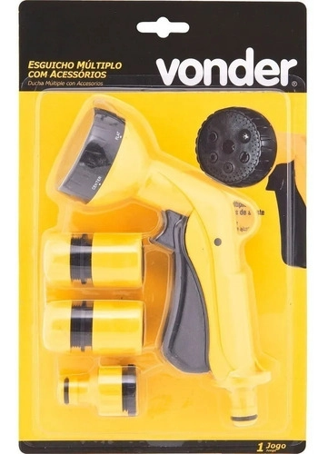 Esguicho plástico para jardim 6 funções com acessórios engate 1/2 Vonder