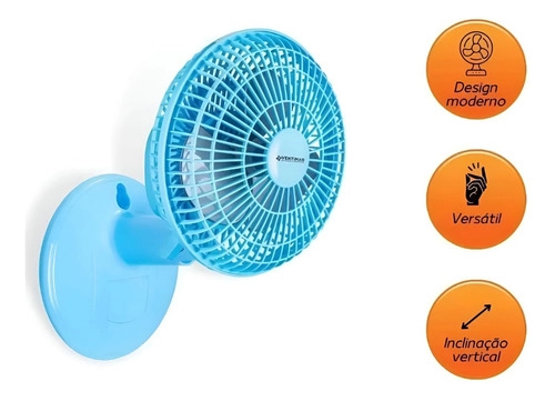 Ventilador Mini Turbo 20CM AZUL/PRATA 220v Ventimais Ventilador Mini Turbo 20CM AZUL/PRATA 220v Ventimais