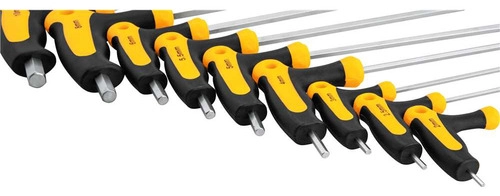 Jogo chave Allen Longa Cabo T Abaulada 10pçs 1,5-10mm VONDER