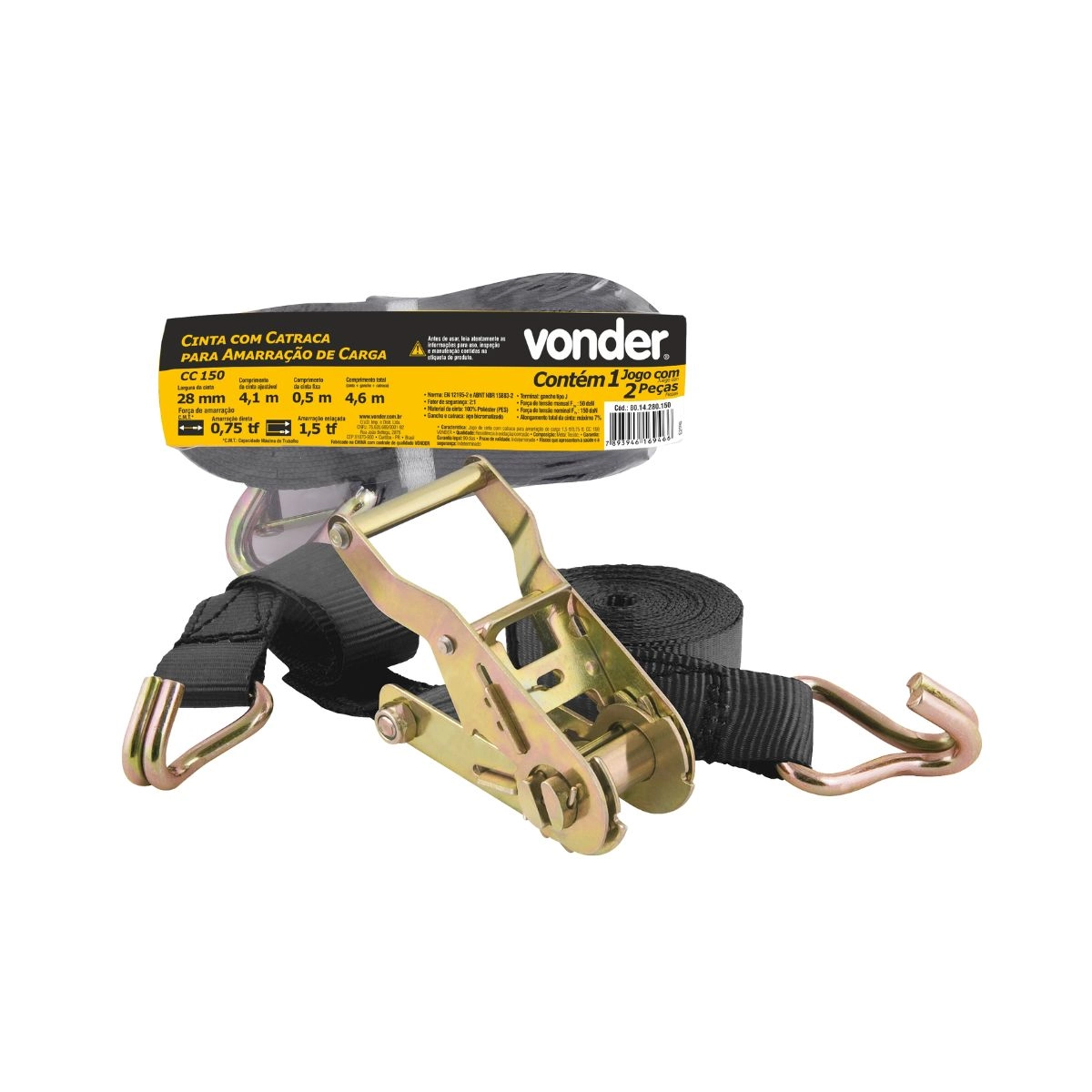 Cinta com catraca para amarração de carga CC150 VONDER