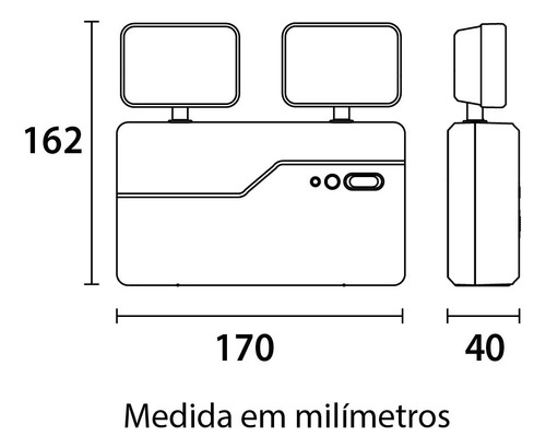 Kit 20 Luminária de Emergência LED Blumenau Iluminação 2 Faróis Quadrados 1200 Lúmens Bivolt Kit 20 Luminária de Emergência LED Blumenau Iluminação 2 Faróis Quadrados 1200 Lúmens Bivolt