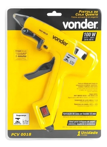 Pistola de cola quente 100W PCV0018 VONDER 