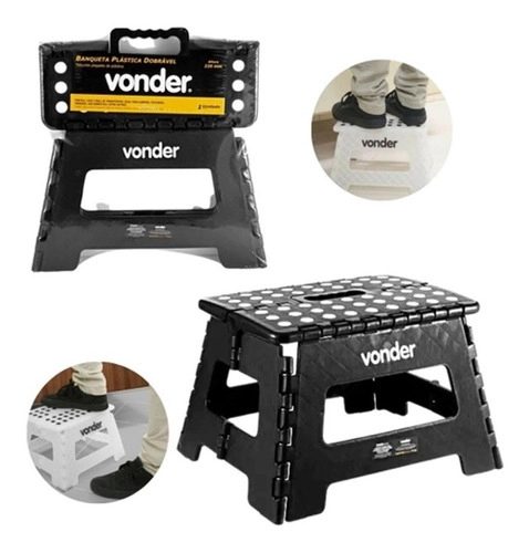 Banqueta plástica dobrável altura 220mm VONDER 