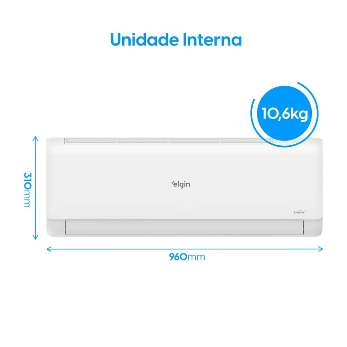 Ar Condicionado Split High Wall Eco Inverter II 18000 BTUs Frio WiFI ELGIN 220V