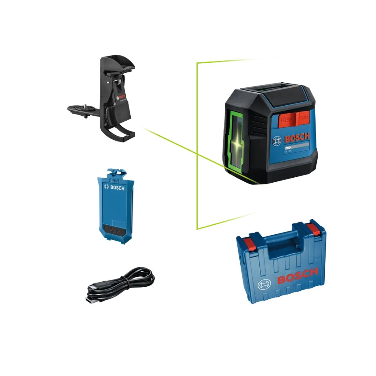Nivel Laser GLL2XG Verde com Bateria Recarregável BOSCH