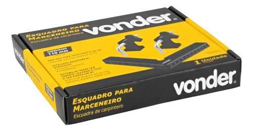Esquadro para marceneiro 110 milímetros VONDER 