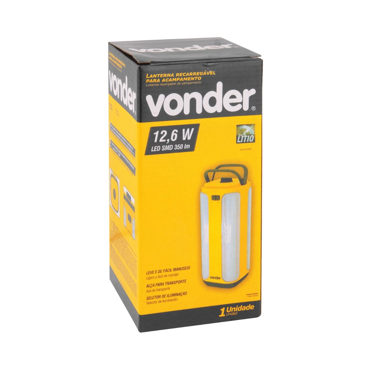 Lanterna recarregável para acampamento LED SMD VONDER Lanterna recarregável para acampamento LED SMD VONDER