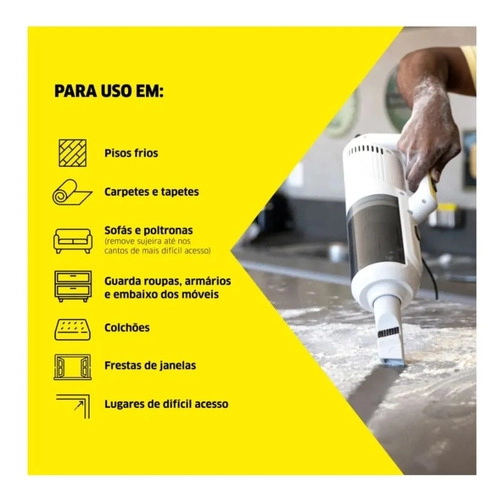 Aspirador de Pó Vertical 2 em 1 VCL2 1000W Karcher Aspirador de Pó Vertical 2 em 1 VCL2 1000W Karcher