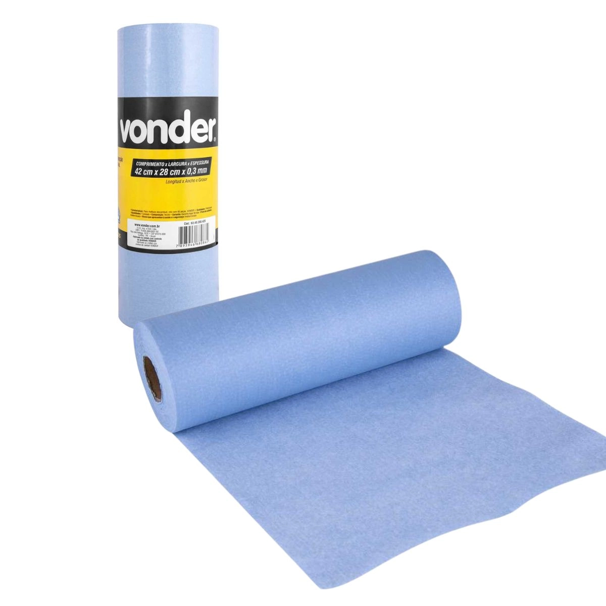 Pano multiuso descartável rolo com 60pçs VONDER Pano multiuso descartável rolo com 60pçs VONDER