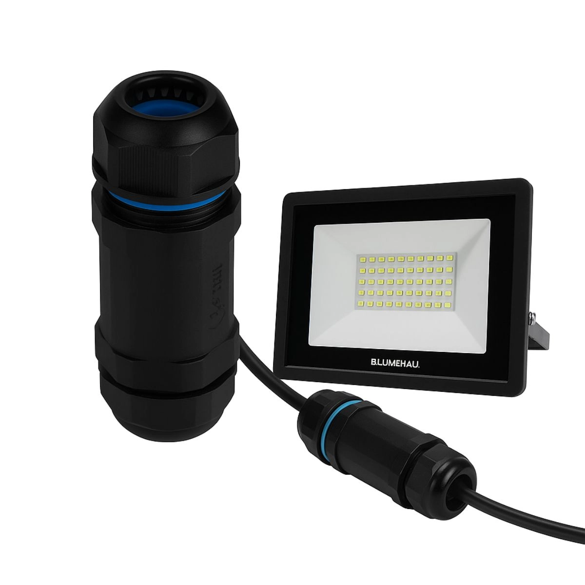 Conector Impermeável Reto Para Cabo Elétrico Ip68 Blumenau Iluminação