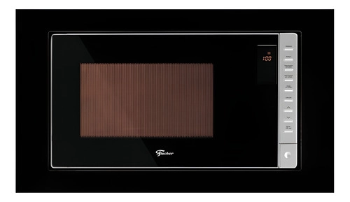 Microondas De Embutir Fit Line Moldura Preta 25 Litros Fischer