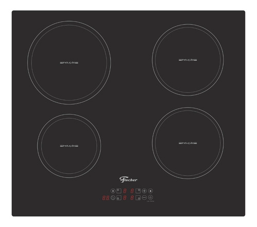 Fogão Cooktop 4q Indução Vitrocerâmica Touch FISCHER 220v 