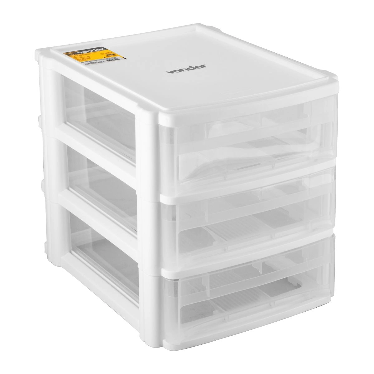 Organizador plástico com 3 gavetas OPV0271 VONDER