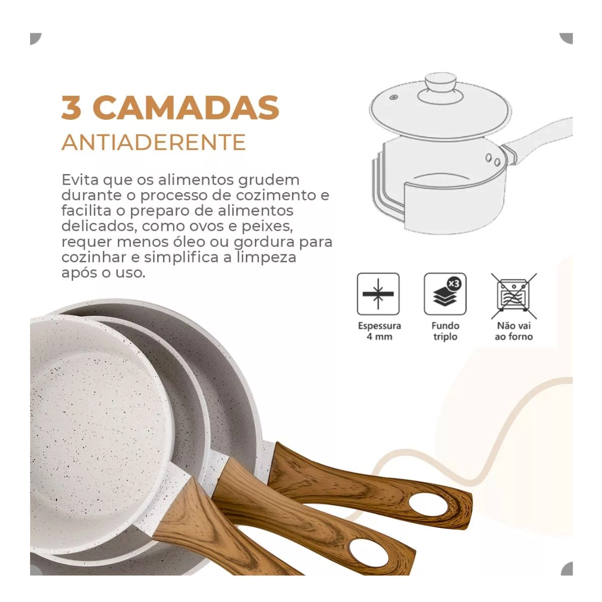 Jogo De Panelas Antiaderente Cerâmica Mimo Style Jogo De Panelas Antiaderente Cerâmica Mimo Style