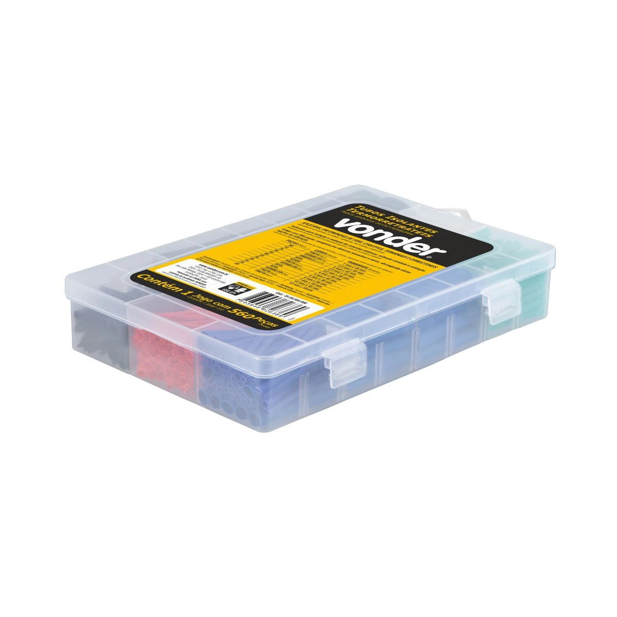 Jogo Tubos isolantes termorretráteis com 560 pçs VONDER Jogo Tubos isolantes termorretráteis com 560 pçs VONDER