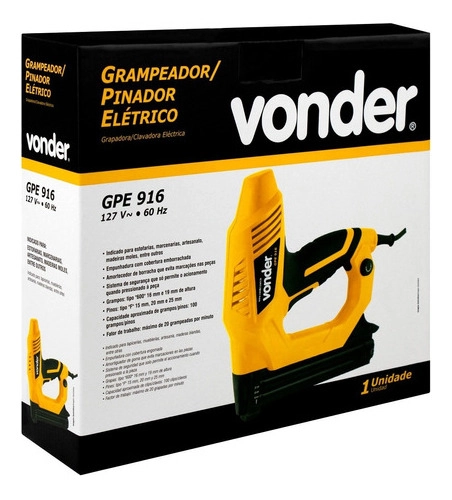 Grampeador pinador elétrico GPE916 220V VONDER Grampeador pinador elétrico GPE916 220V VONDER
