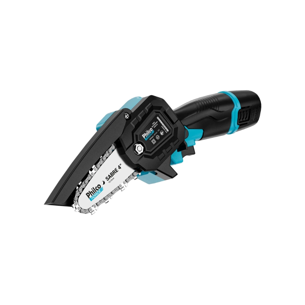 Mini Motosserra Force PMM124 Bateria 12V Sabre 4 Pol 7 Acessórios Philco