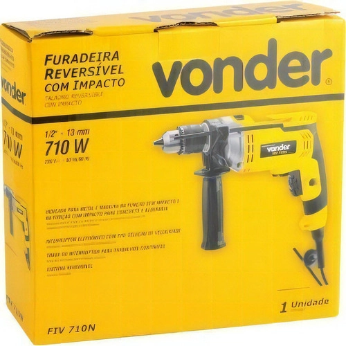 Furadeira Impacto 1/2" Vonder FIV710N Vonder Furadeira Impacto 1/2" Vonder FIV710N Vonder