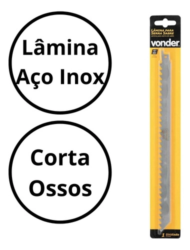 Lâmina Para Serra Sabre Inox Ossos Vonder Lâmina Para Serra Sabre Inox Ossos Vonder