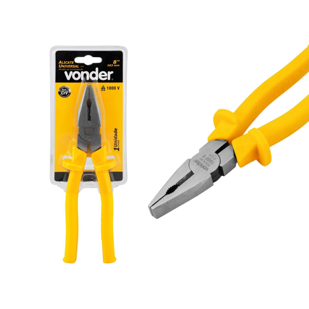 Kit 3 Alicates, Universal e Meia Cana Reto e de Corte VONDER