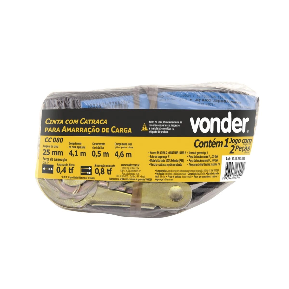 Cinta com catraca para amarração de carga CC080 VONDER Cinta com catraca para amarração de carga CC080 VONDER
