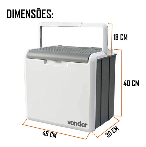 Refrigerador automotivo 12V 30 litros Vonder Refrigerador automotivo 12V 30 litros Vonder