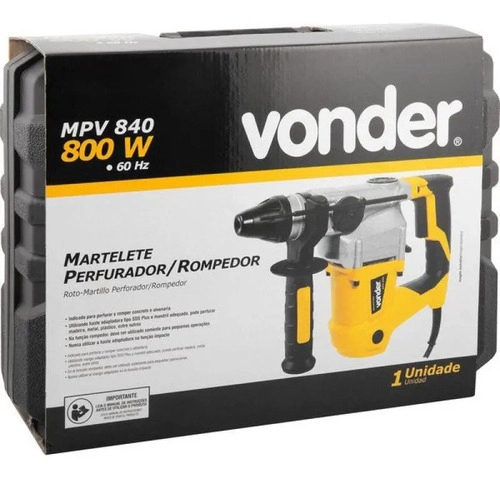 Martelete Rompedor Perfurador 800w MPV840 Vonder Martelete Rompedor Perfurador 800w MPV840 Vonder