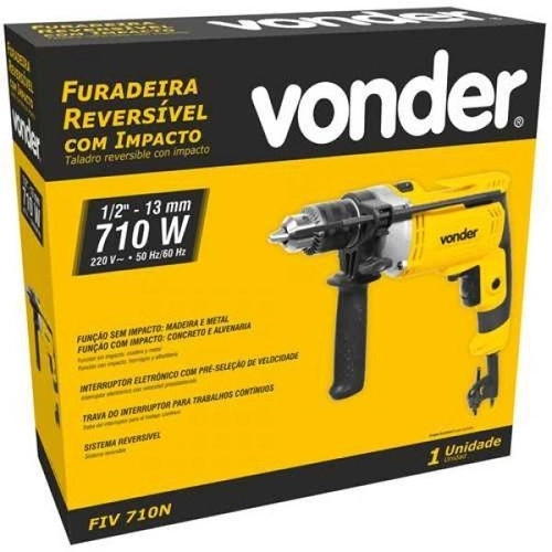 Furadeira Impacto 1/2" Vonder FIV710N Vonder Furadeira Impacto 1/2" Vonder FIV710N Vonder