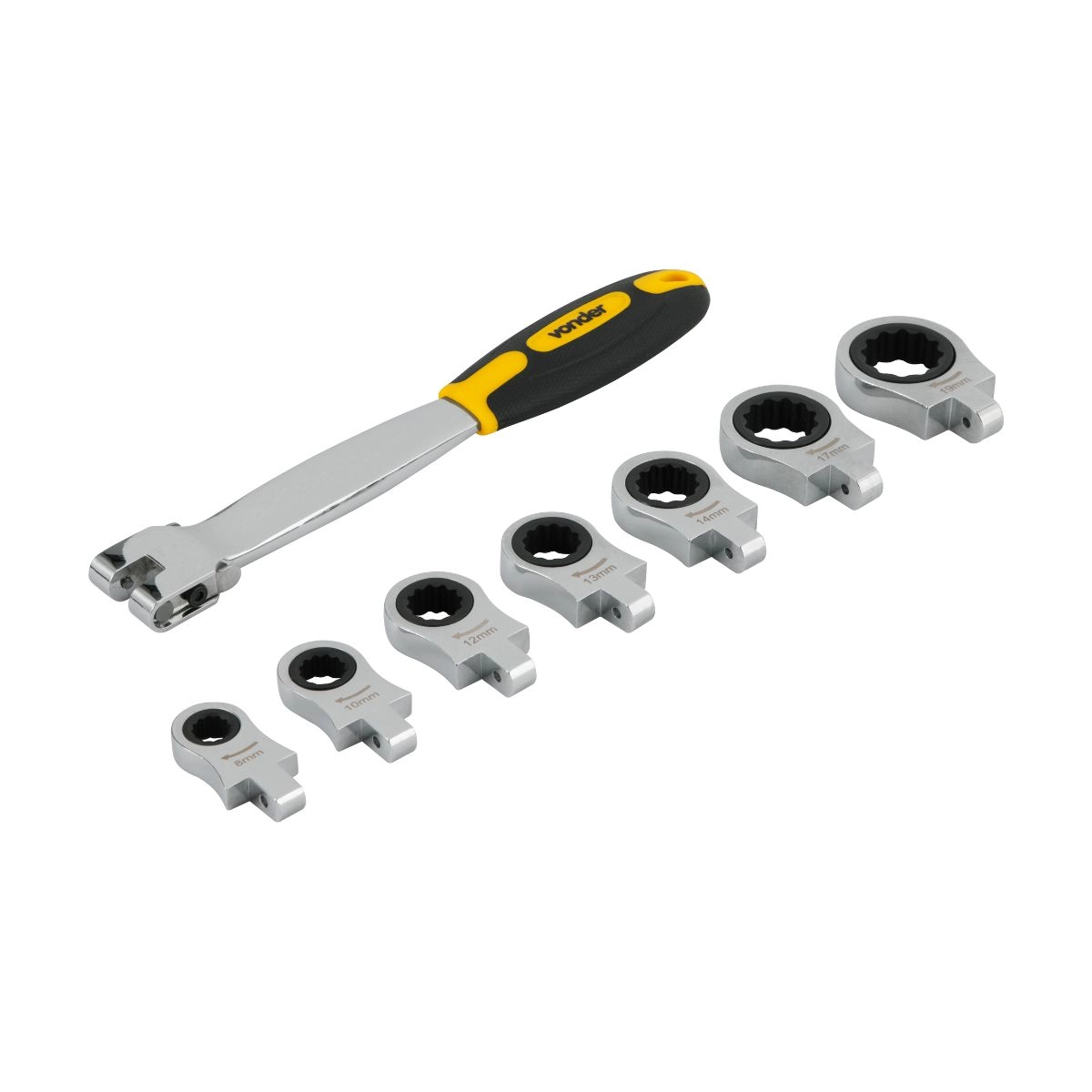 Jogo chave intercambiável estrela catracas 8mm/19mm VONDER Jogo chave intercambiável estrela catracas 8mm/19mm VONDER