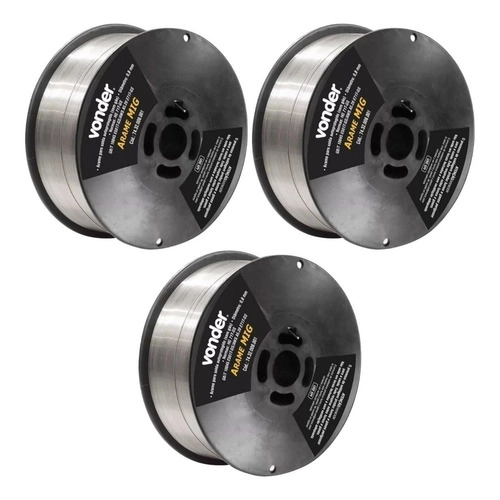 Kit 3 Arame para Solda MIG 0,8mm Rolo 1kg - Vonder Kit 3 Arame para Solda MIG 0,8mm Rolo 1kg - Vonder