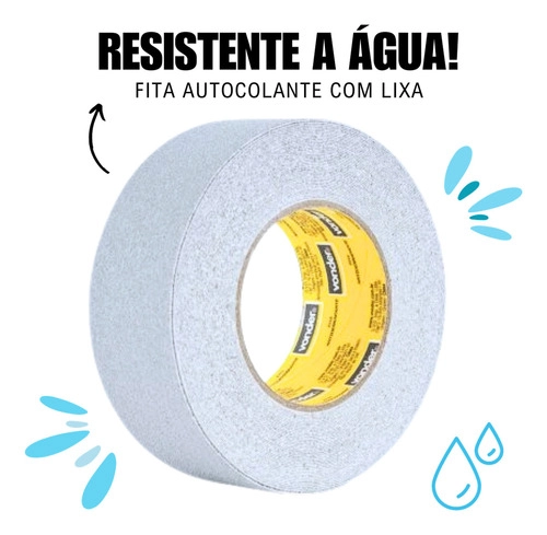 Fita antiderrapante para áreas úmidas 50mm x 15m transparente VONDER