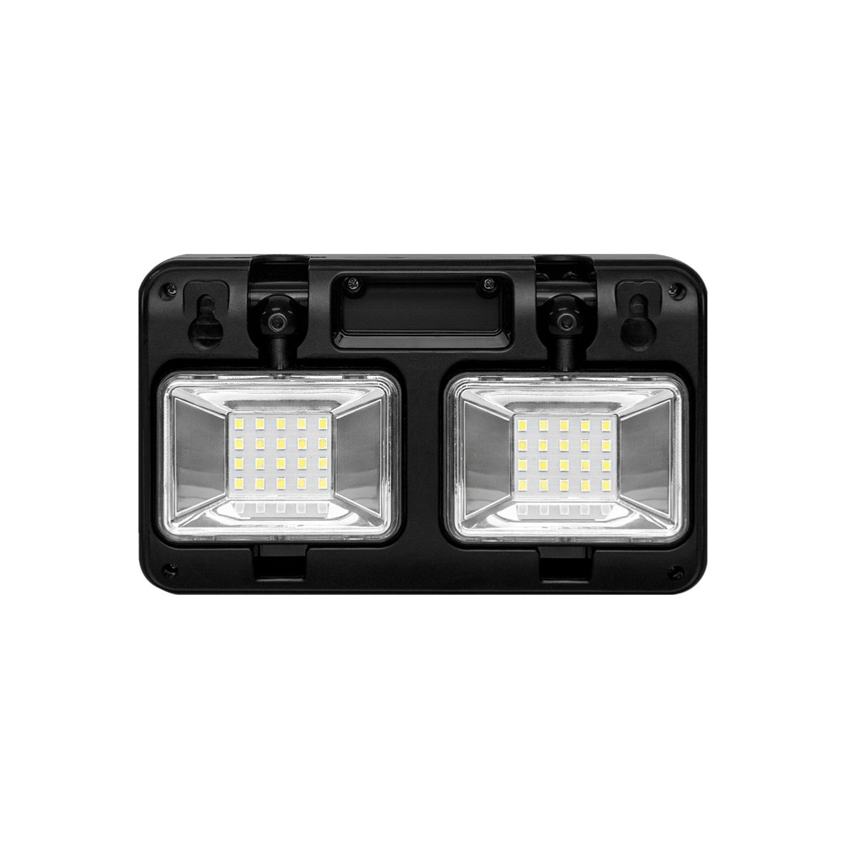 Kit 5 Luminária Emergência LED 2Faróis 5W 1200lm Preta Blumenau